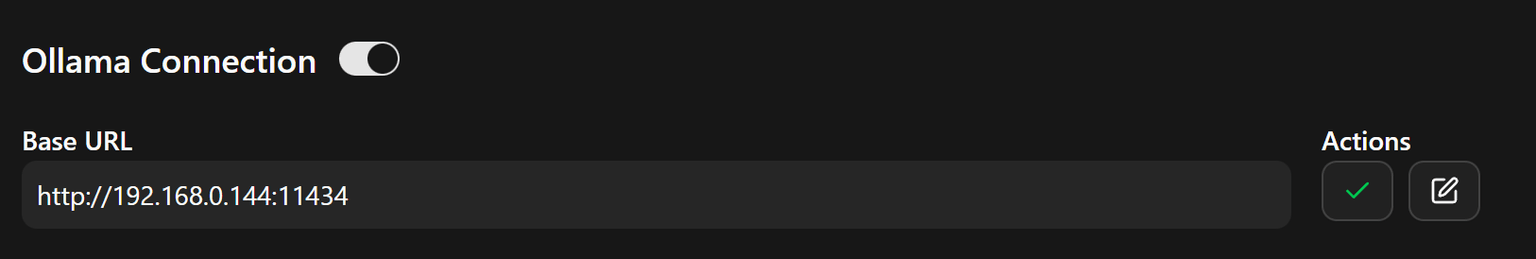 Ollama connection